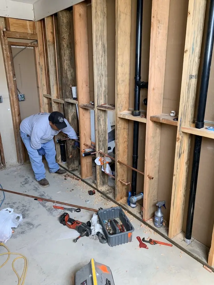 Commercial rough-in plumbing for Gas Line Repair in Astor